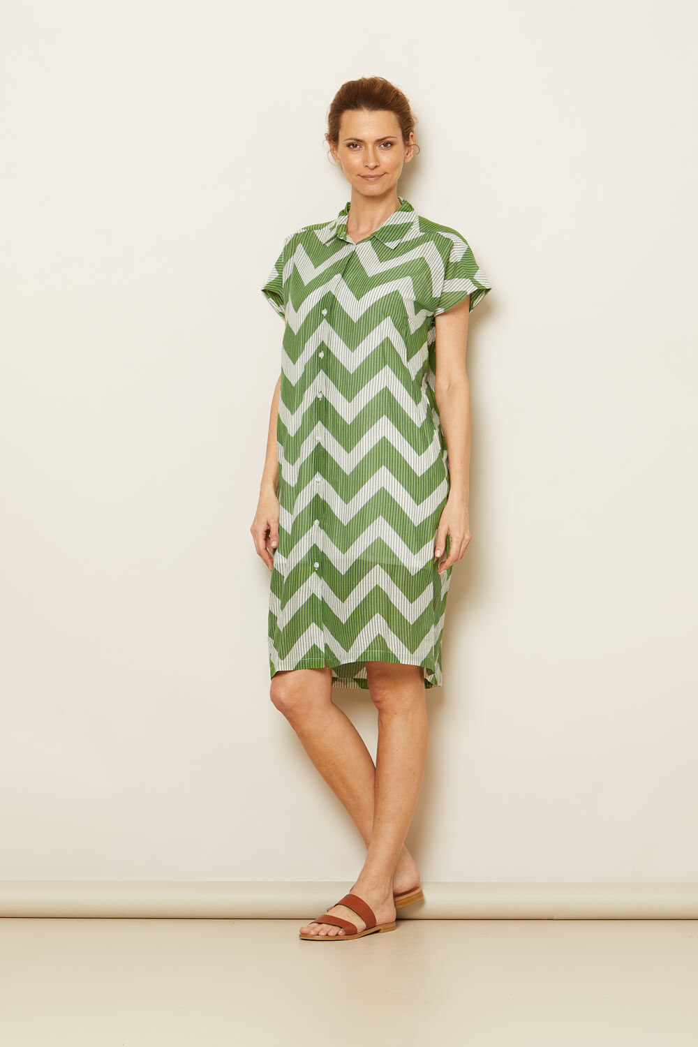 NELLA DRESS, Stone Green