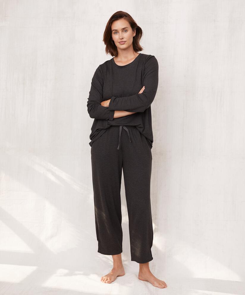 PERSINI JERSEY TROUSERS, D. Grey mel.