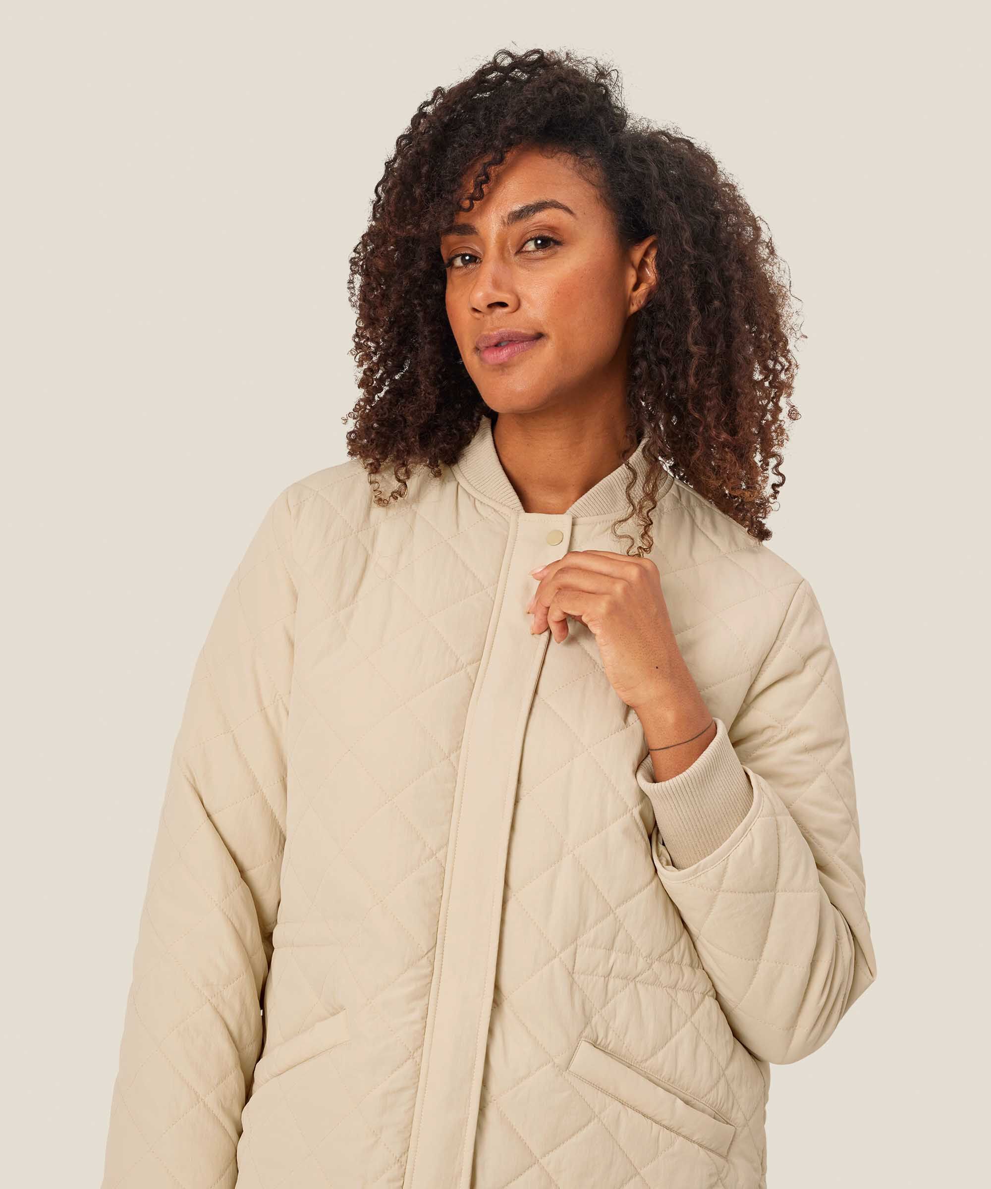 Topasi Coat, Oyster White