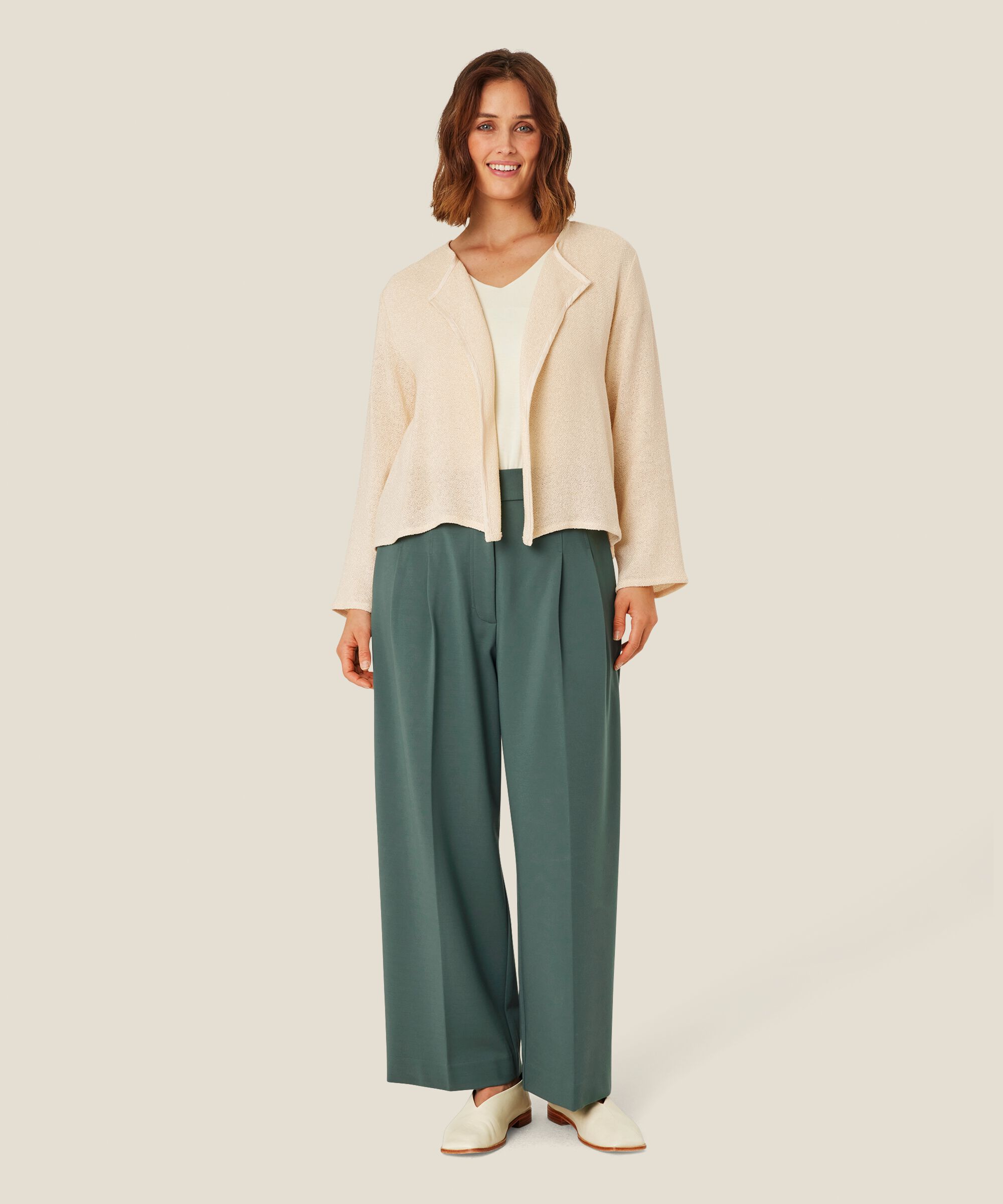 Perlinam JERSEY Trousers, Balsam Green