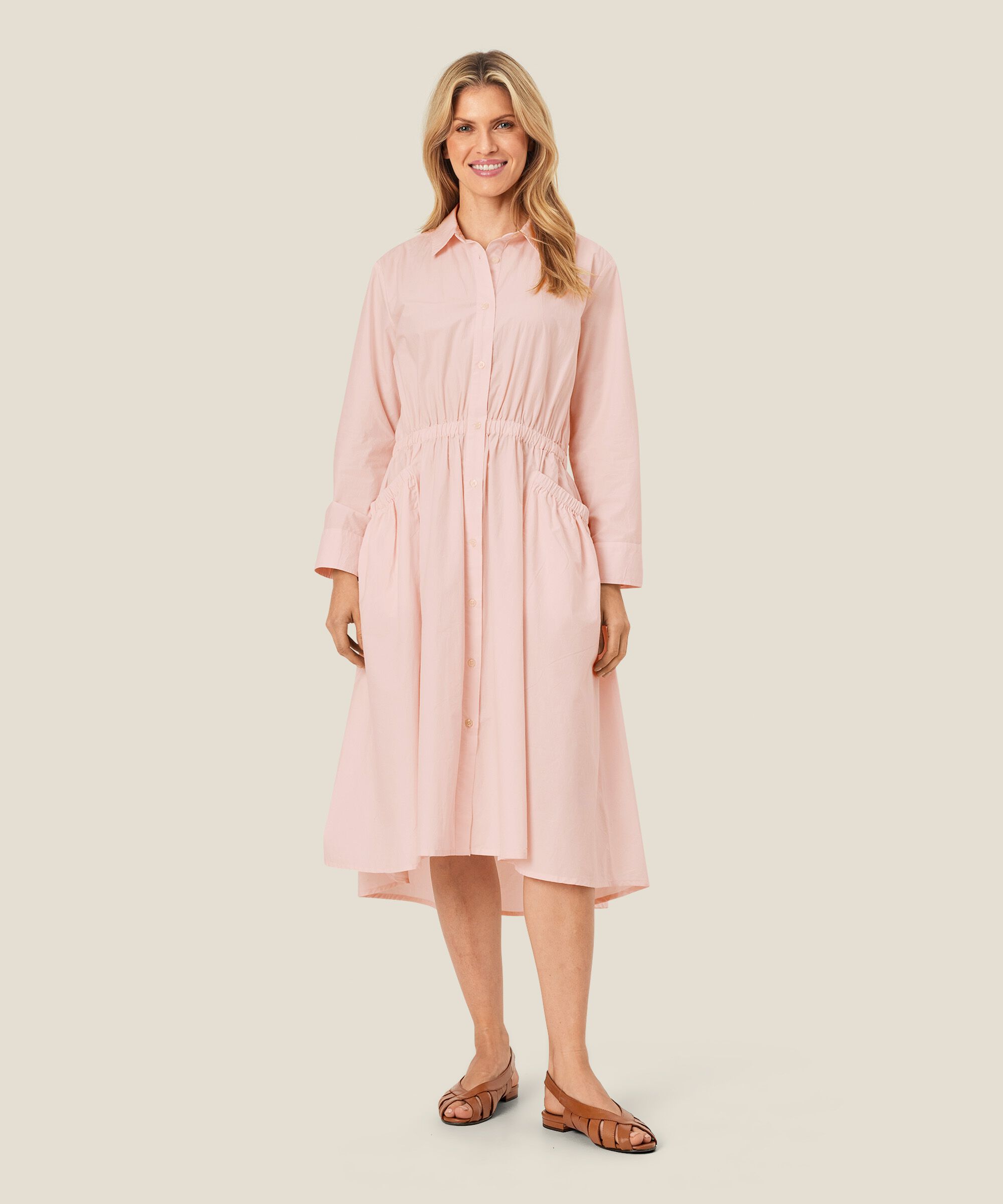 Novanie Shirt Dress, Mauve Chalk