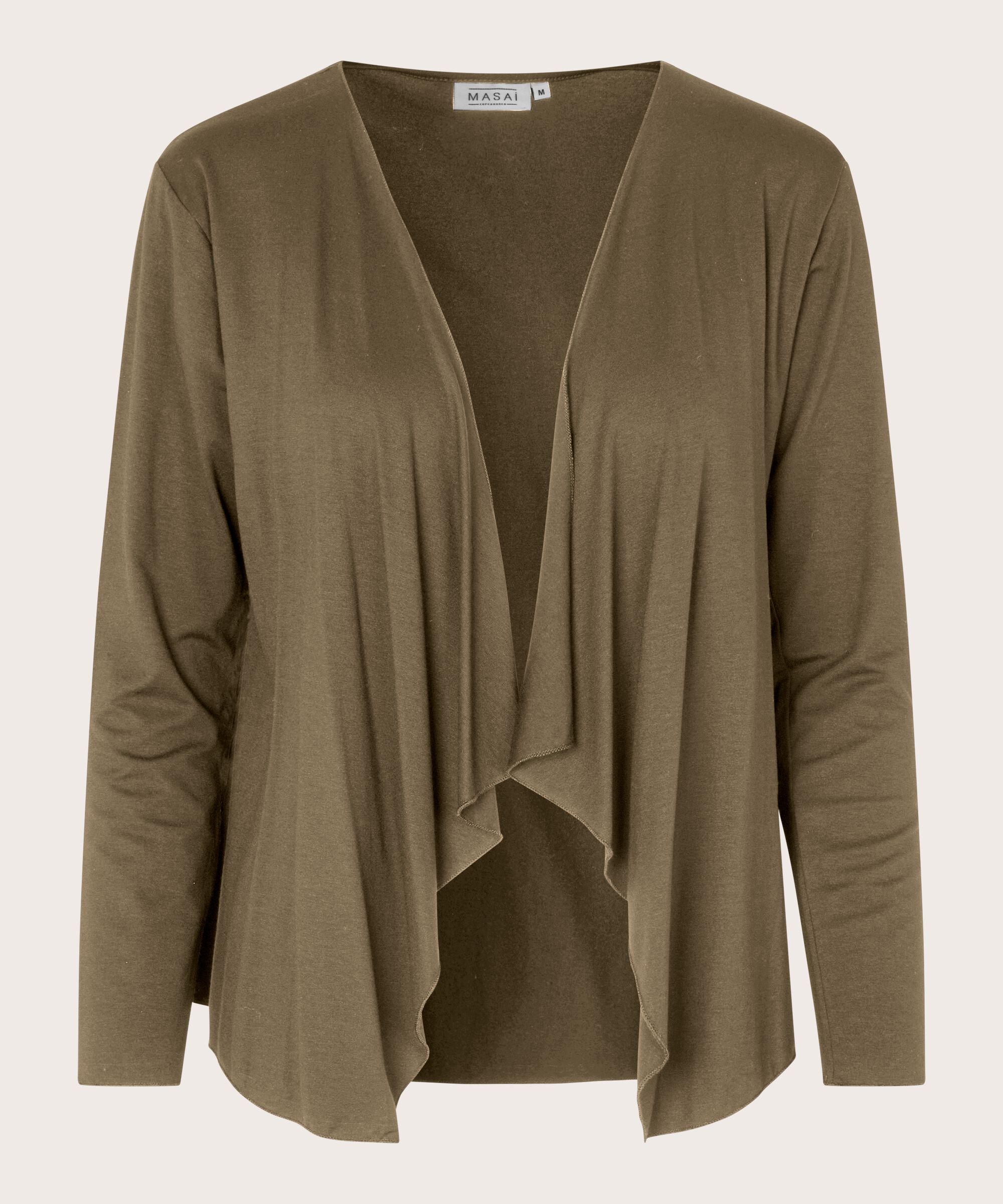 Itally JERSEY Cardigan, Dusky Green