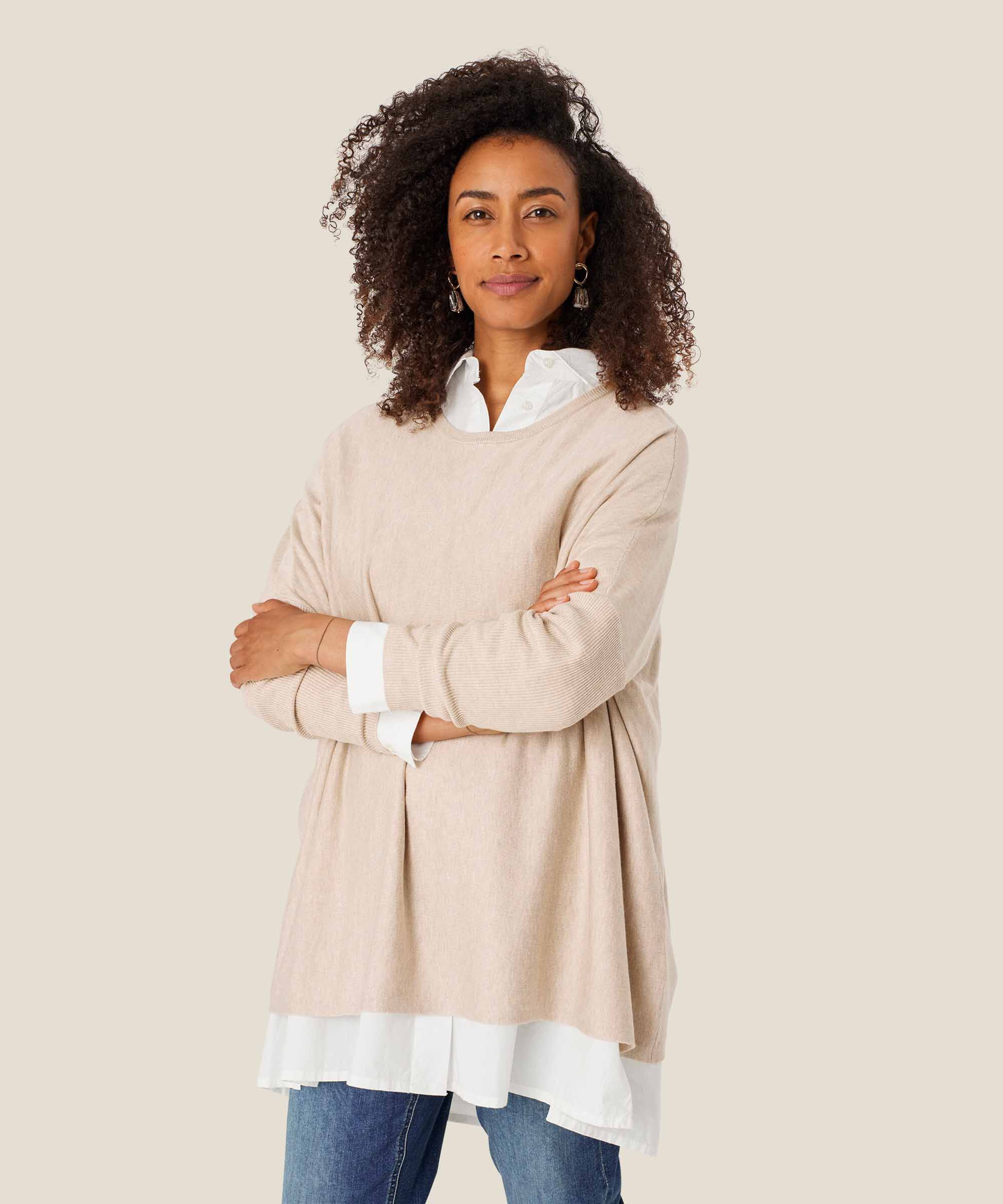 Remi Earrings, Coffee Bean