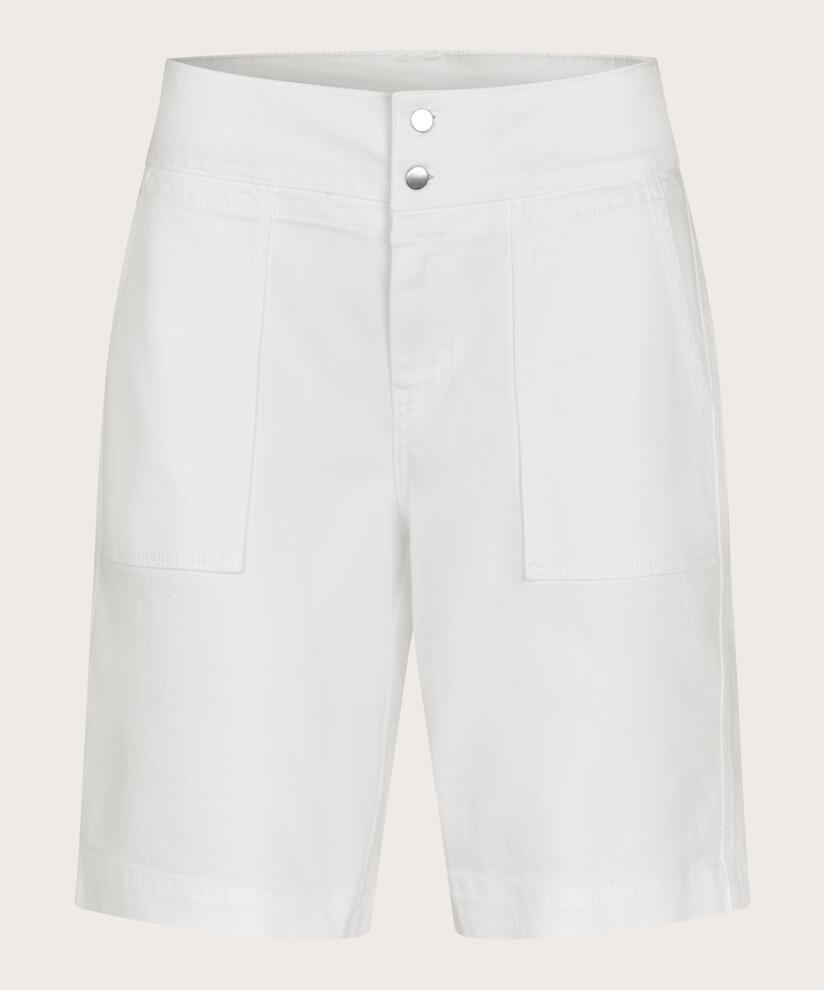 Pravaia Denim Shorts, White