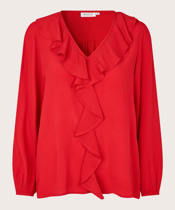 Beauna Blouse, Scarlet Sage