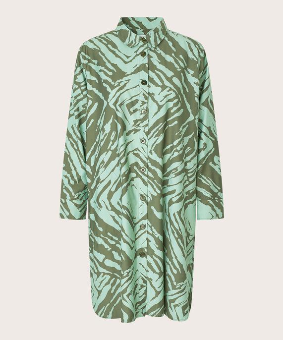 Ninel Shirt Dress, D. Lichen Green