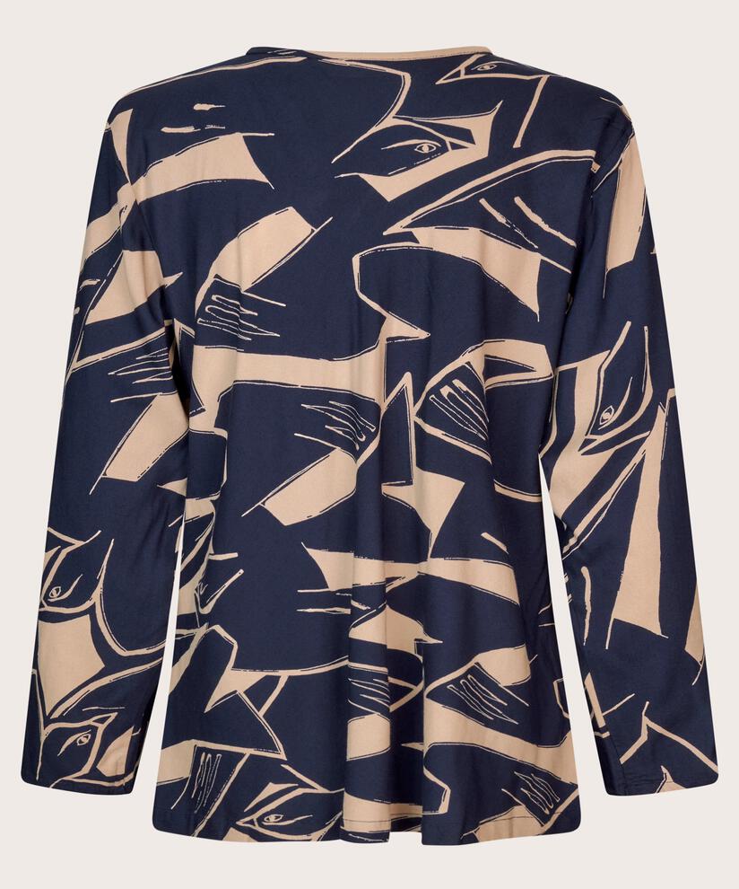 Kala Blouse, Navy Blazer