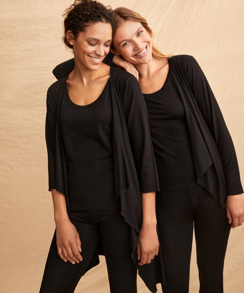 Itally JERSEY Cardigan, Black