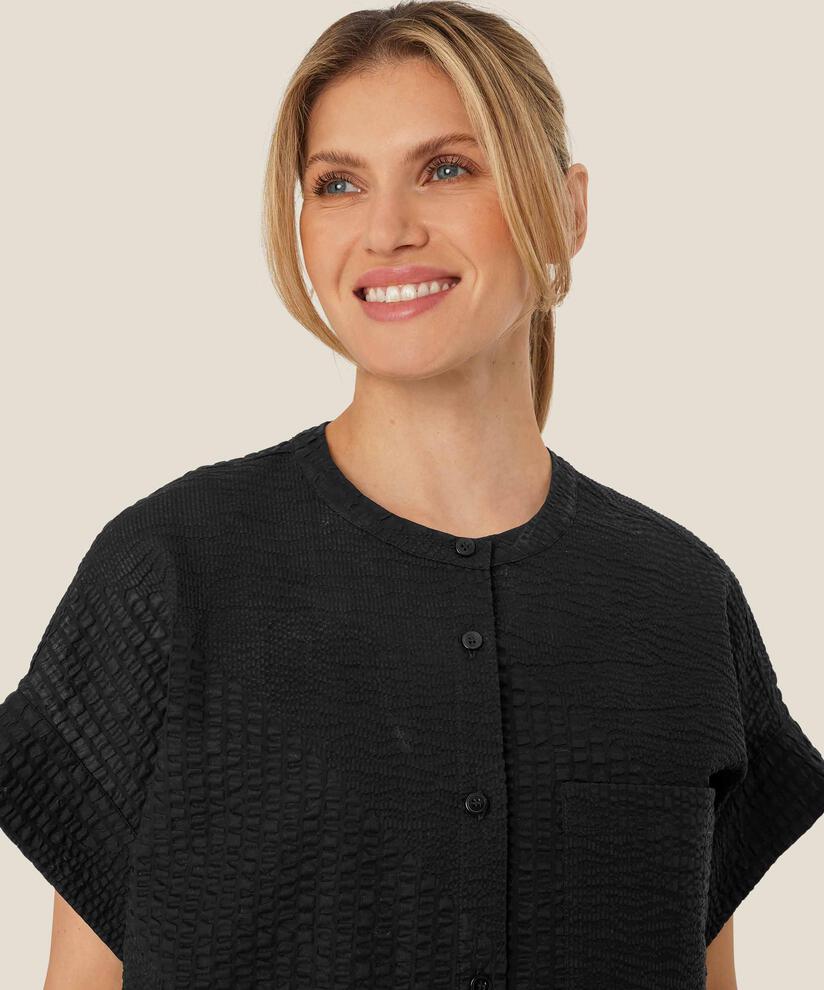 Nayla Shirt Dress, Black