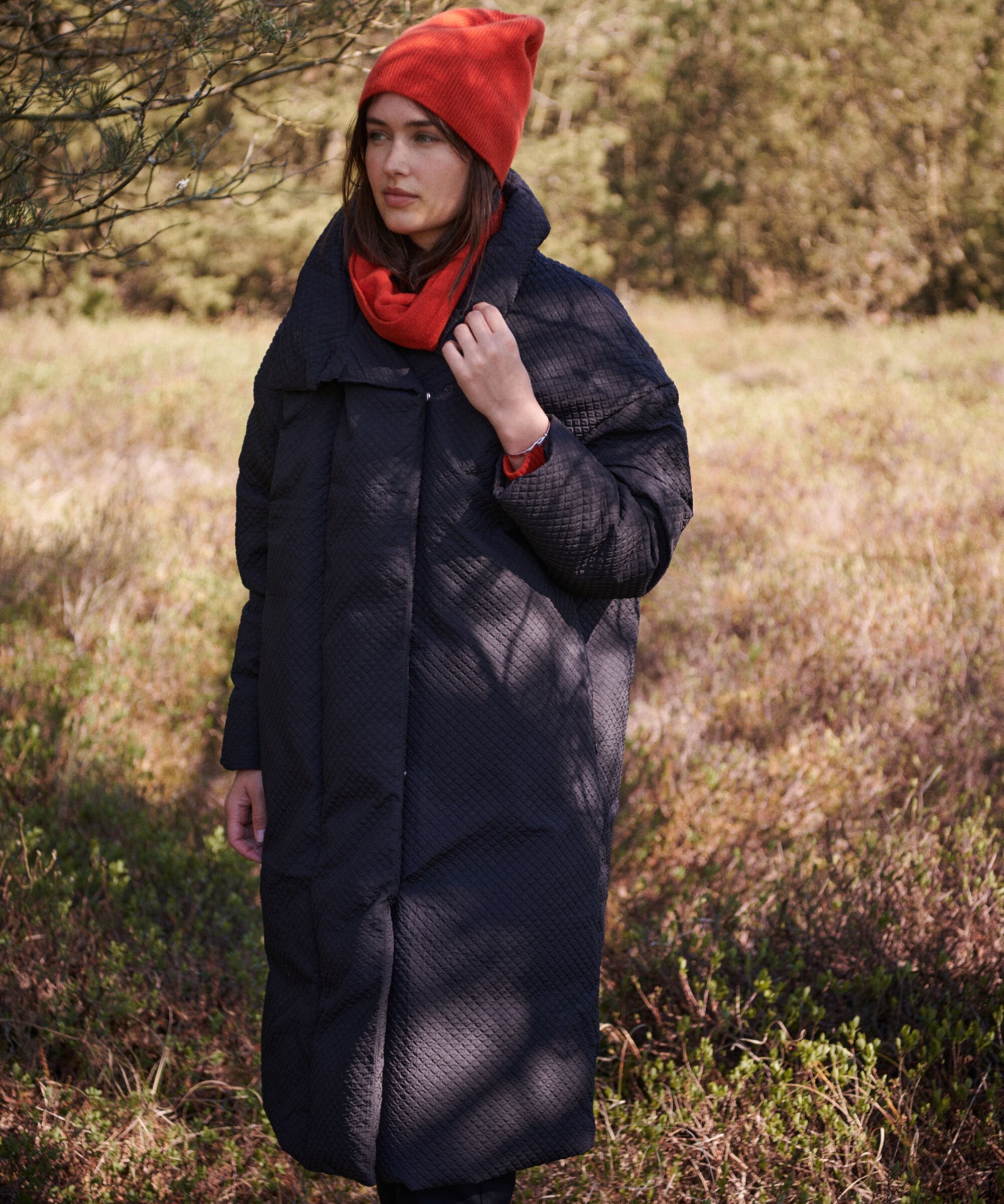 Tabine Down Coat, Black