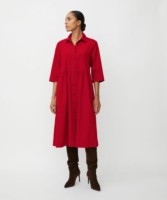 Nynisla Shirt Dress, Scarlet Sage
