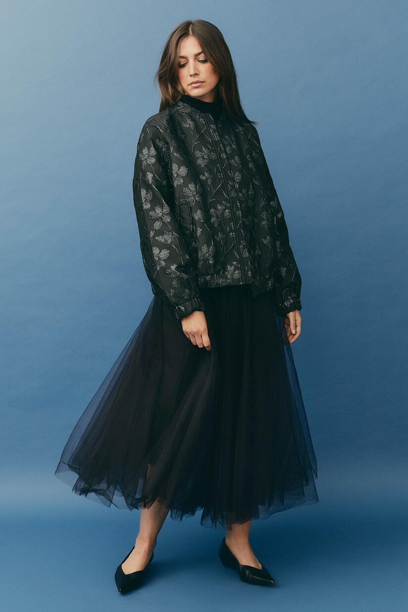 Jossana Jacket - Black, Scarlet Skirt - Black, Brooklyn JERSEY Top - Black