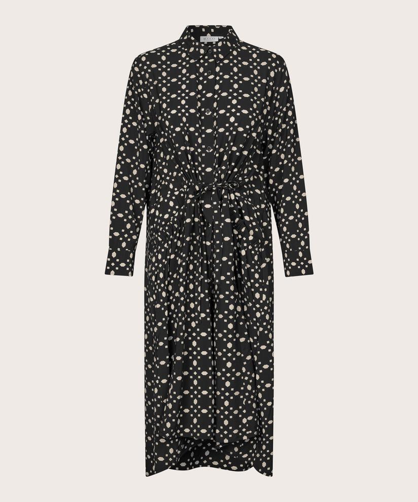 Novany Shirt Dress, Black