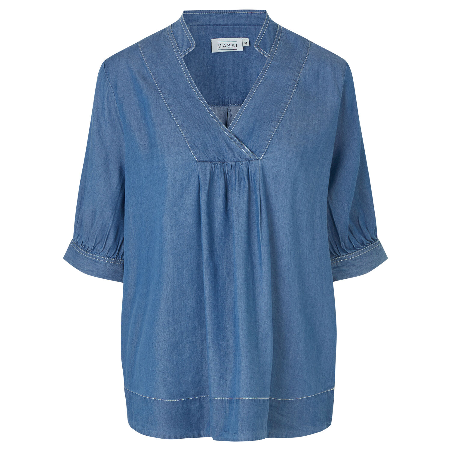 DOMICIA BLOUSE, Blue Denim