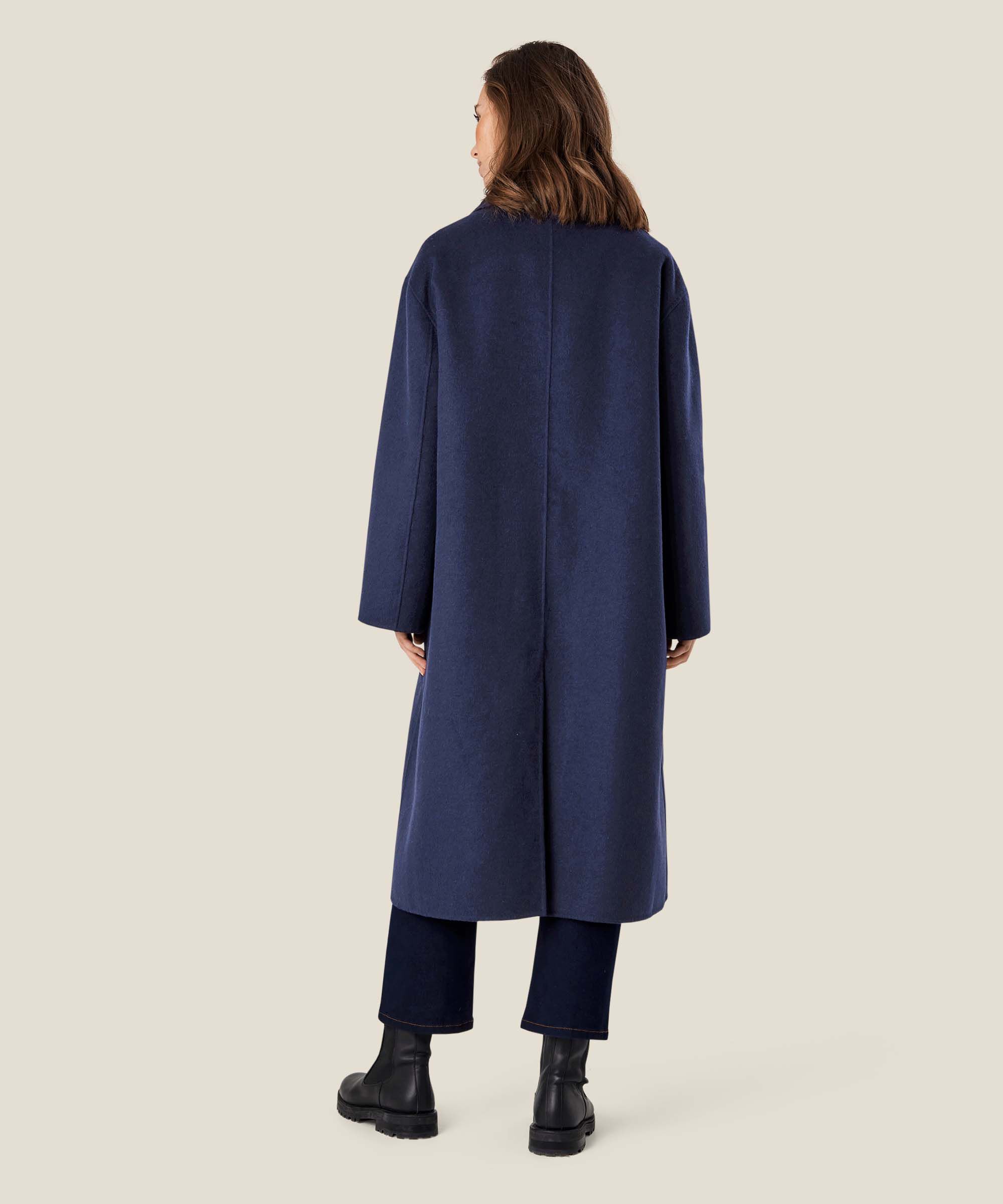 Tasha Wool Coat, Maritime Blue