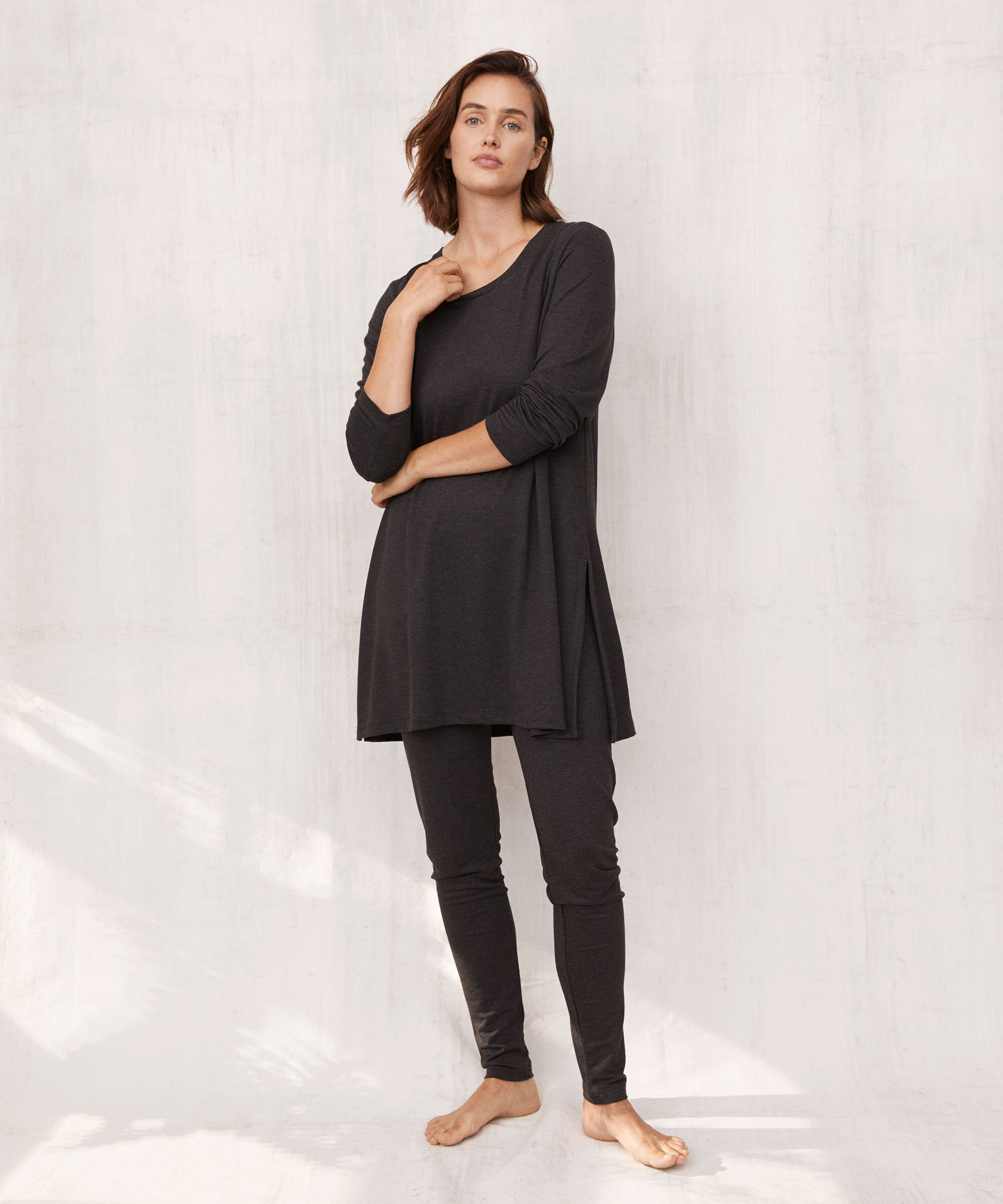 Pio JERSEY Leggings, D. Grey mel.