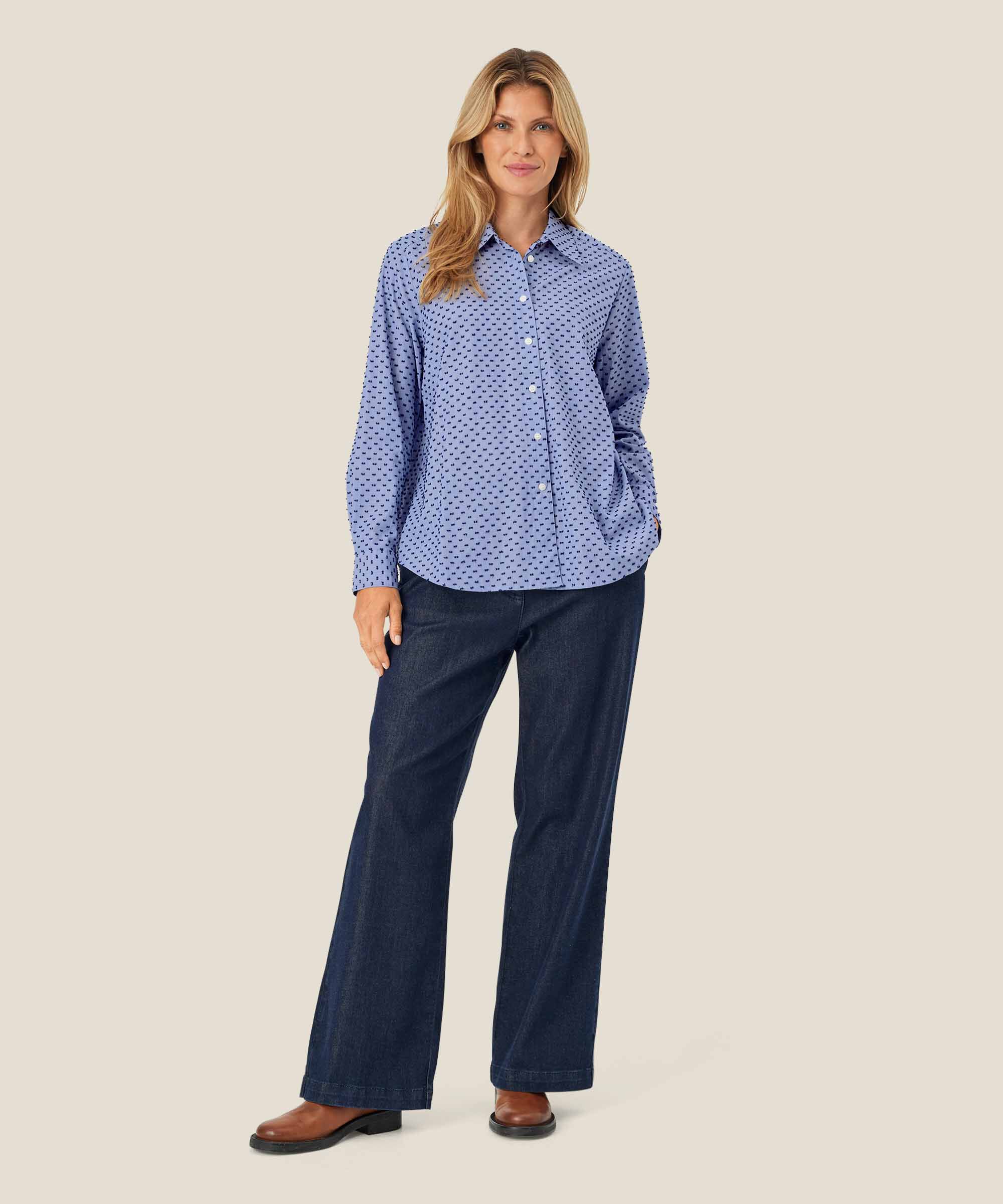 Ponita Denim Trousers, Dark Denim