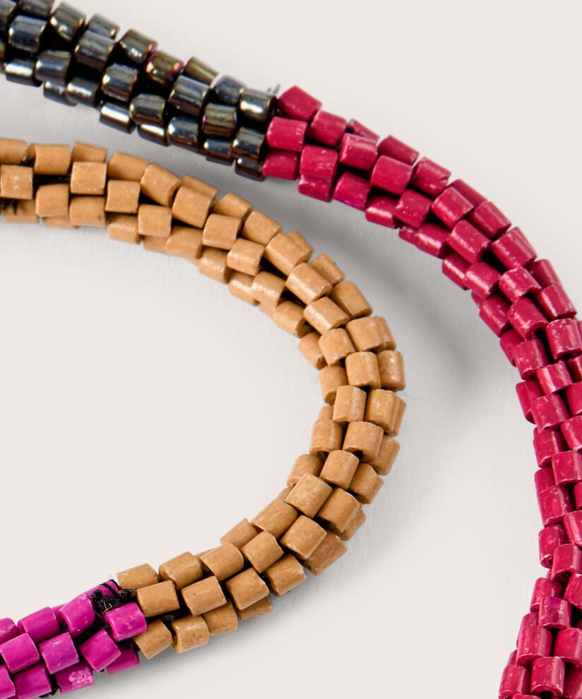 Robyan Necklace, Fuchsia Red