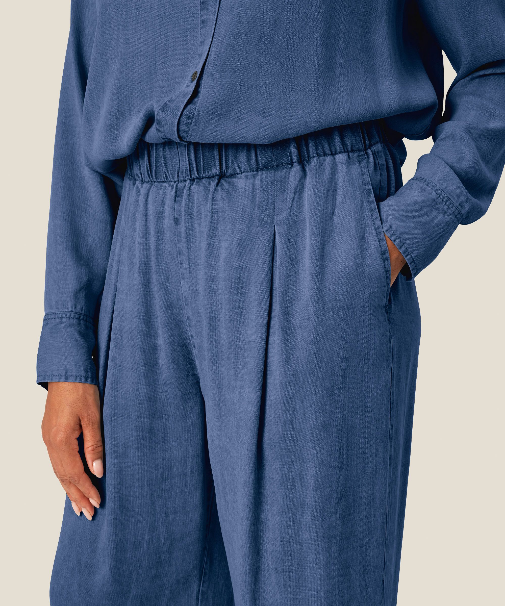 Pascula Denim Trousers, Washed denim