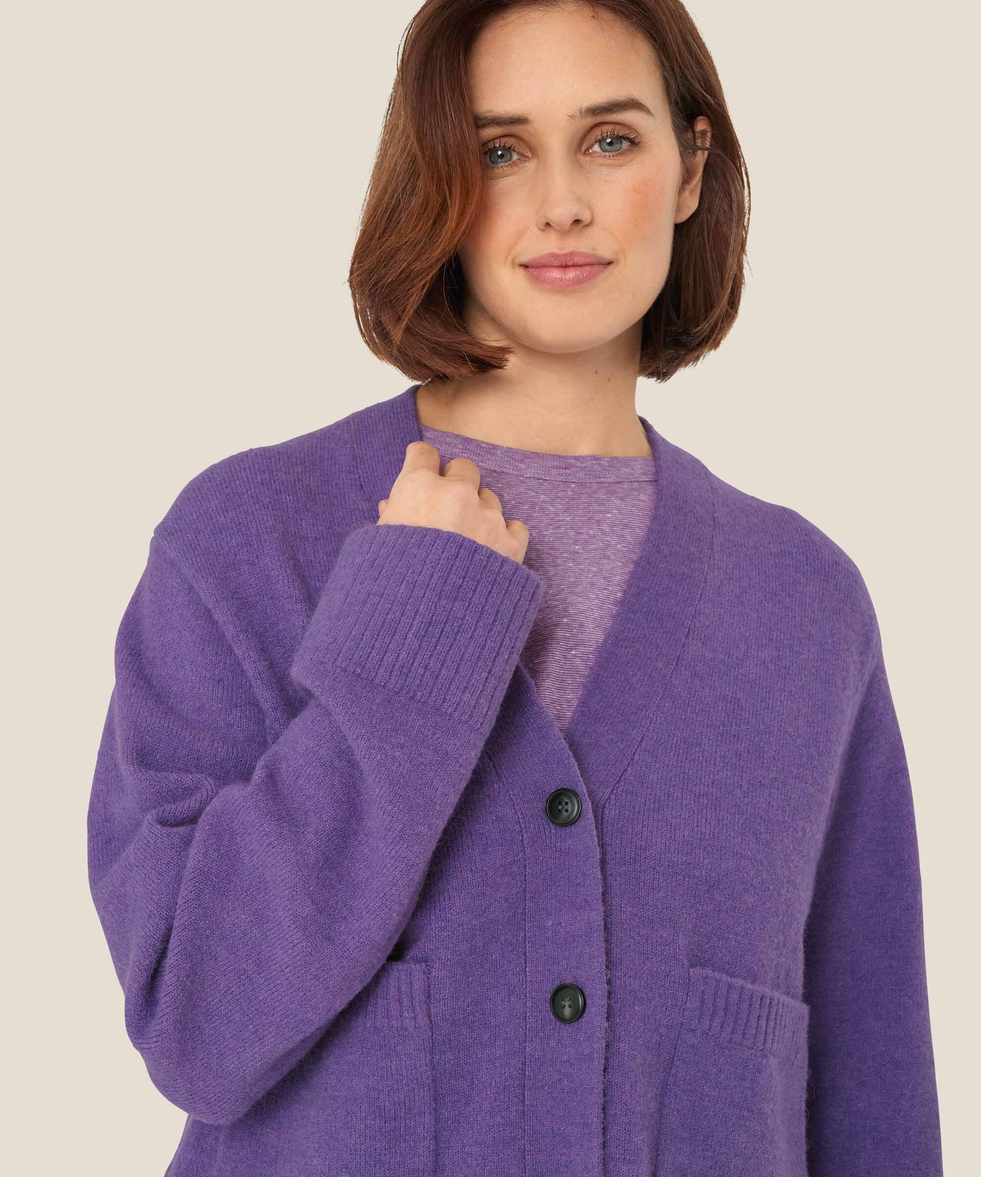 Lettie Cardigan, Meadow Violet