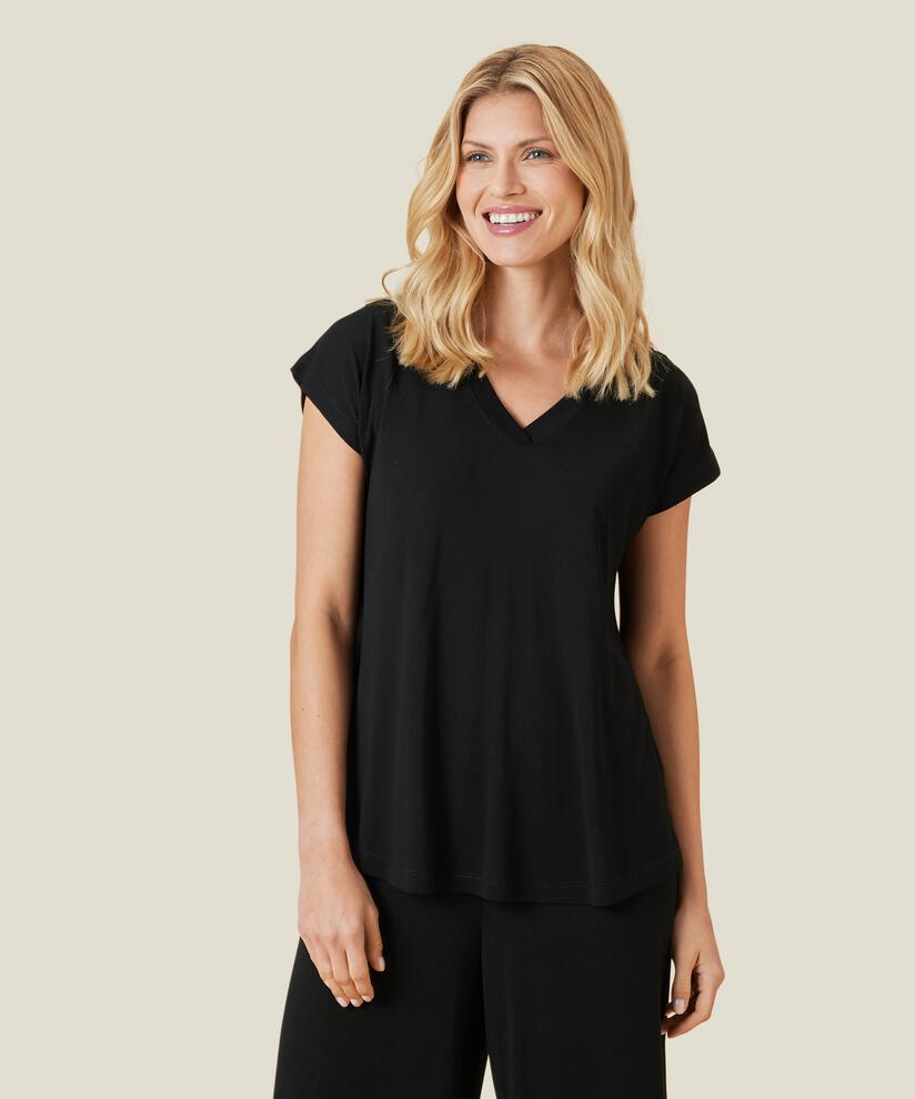 Efa JERSEY Top, Black