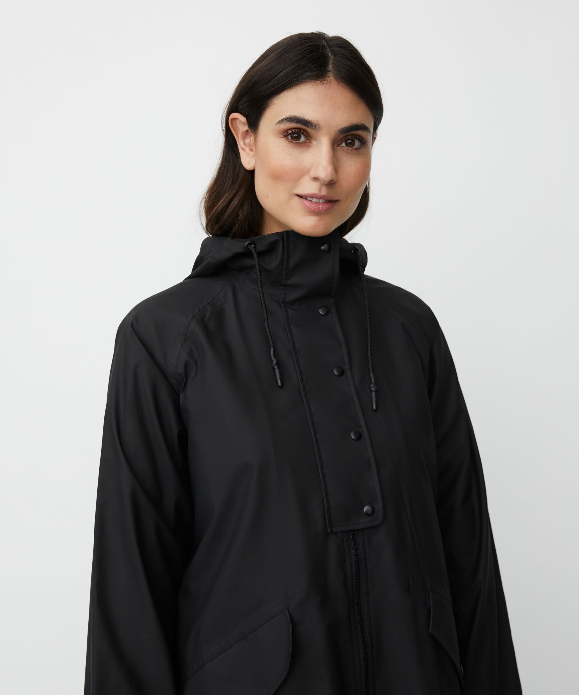 Theia Rain Coat, Black