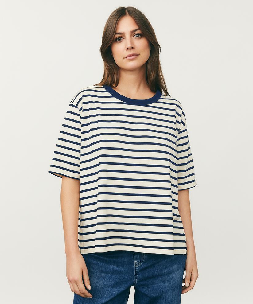 Doreann Jersey Top, Navy Blazer