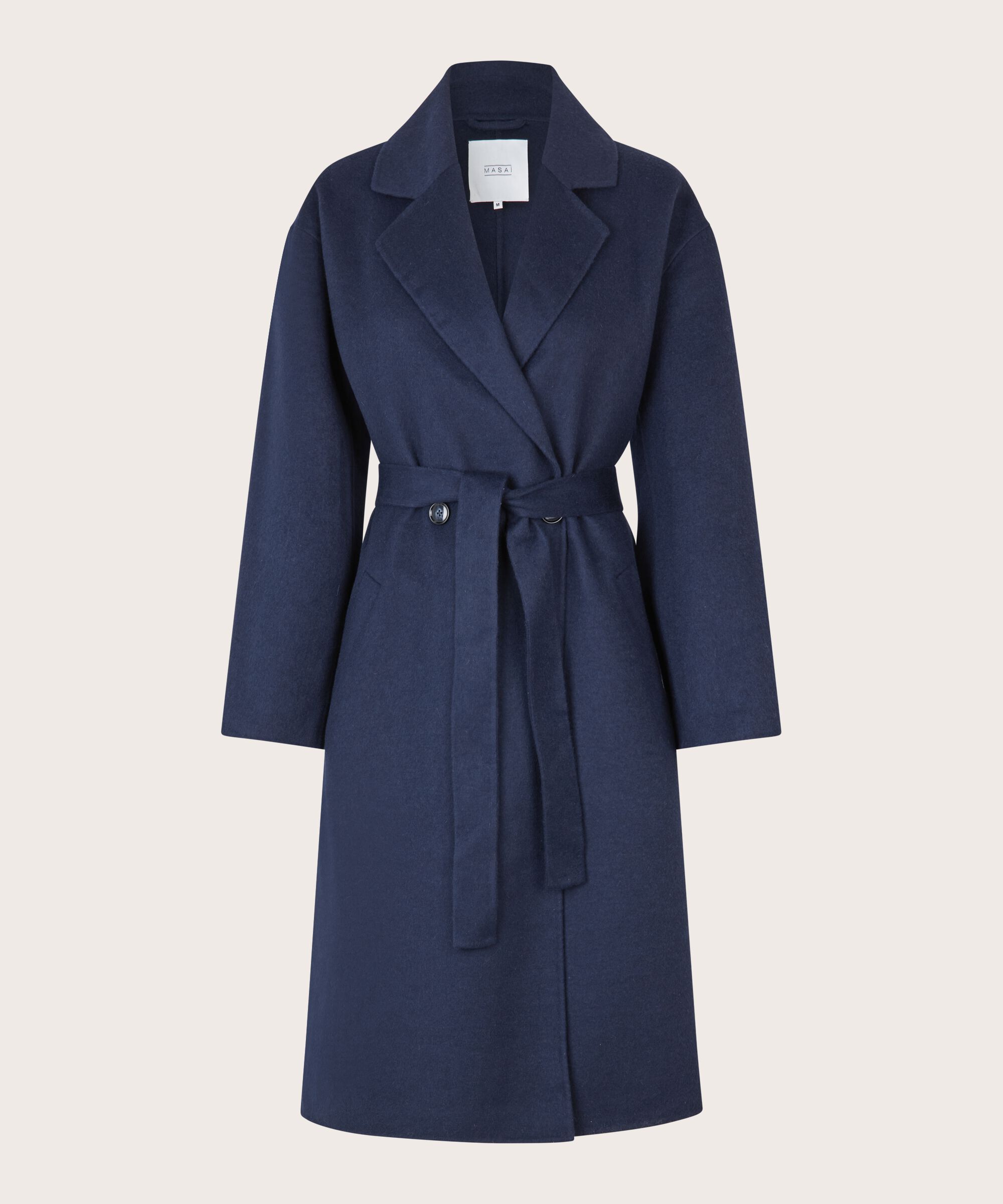 Tasha Wool Coat, Maritime Blue