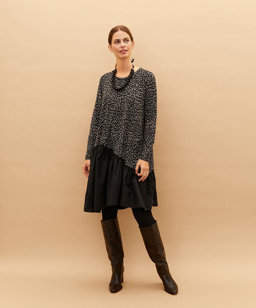 Nellina JERSEY dress, Steel Grey