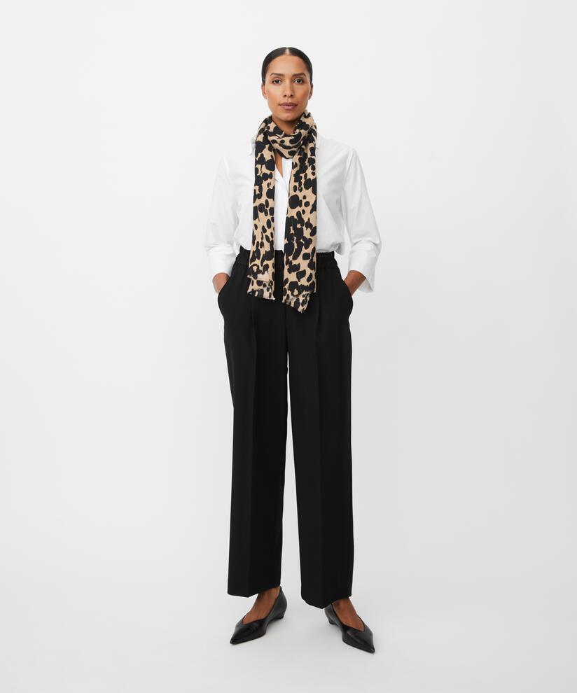 Aeloria Wool Scarf, Oxford Tan