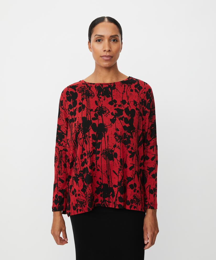 Barr JERSEY Top, Scarlet Sage