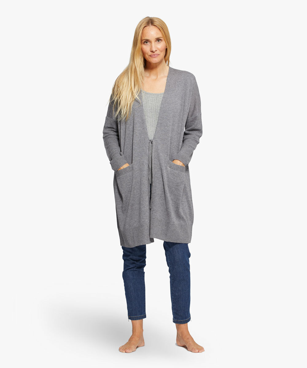 LUCY CARDIGAN, M. Grey mel.