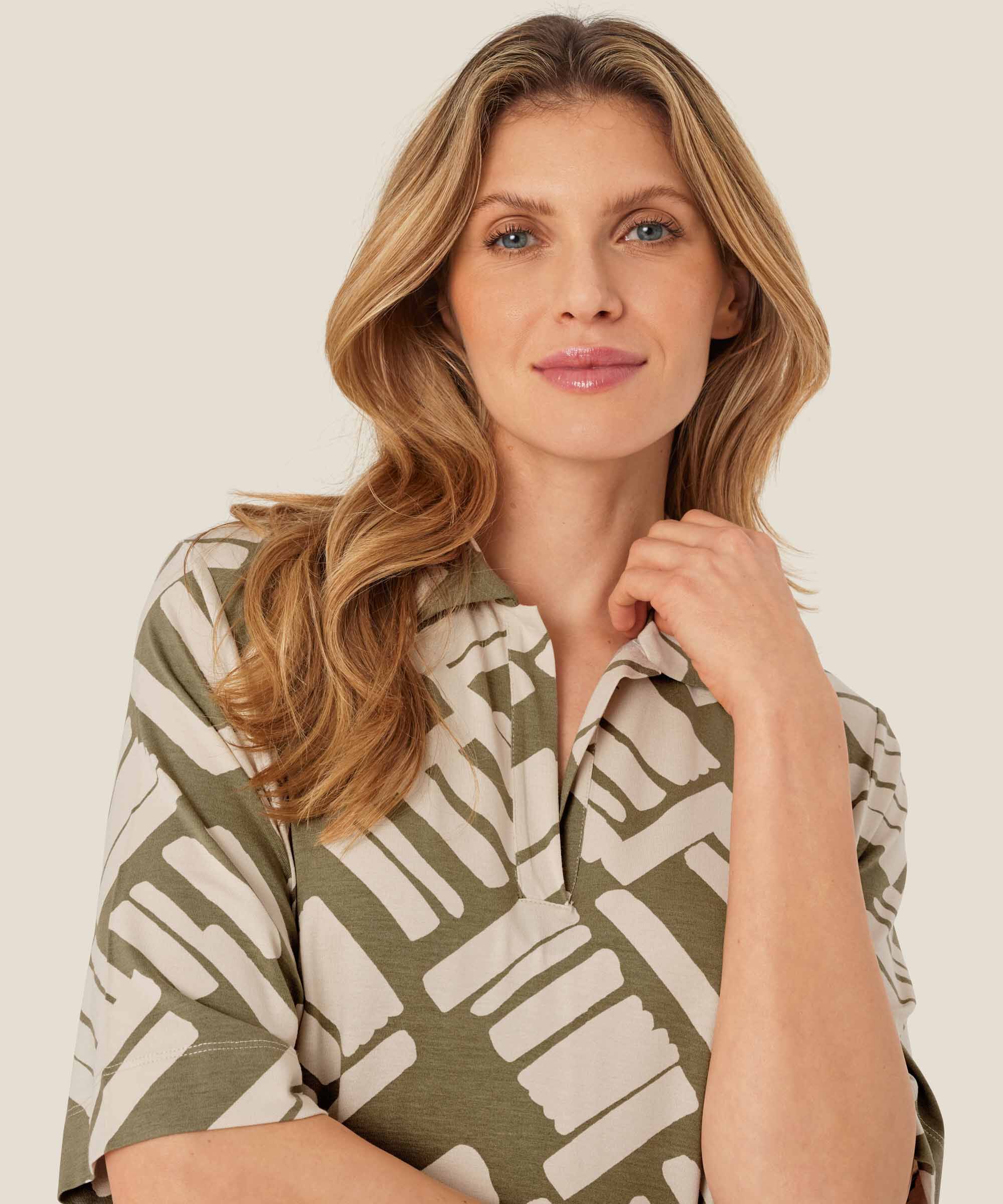 Gaiaba JERSEY Tunic, Dusky Green