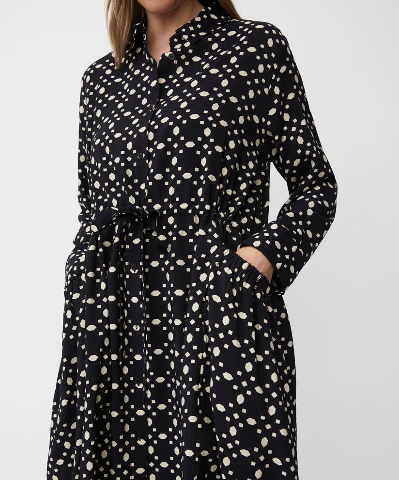 Novany Shirt Dress, Black