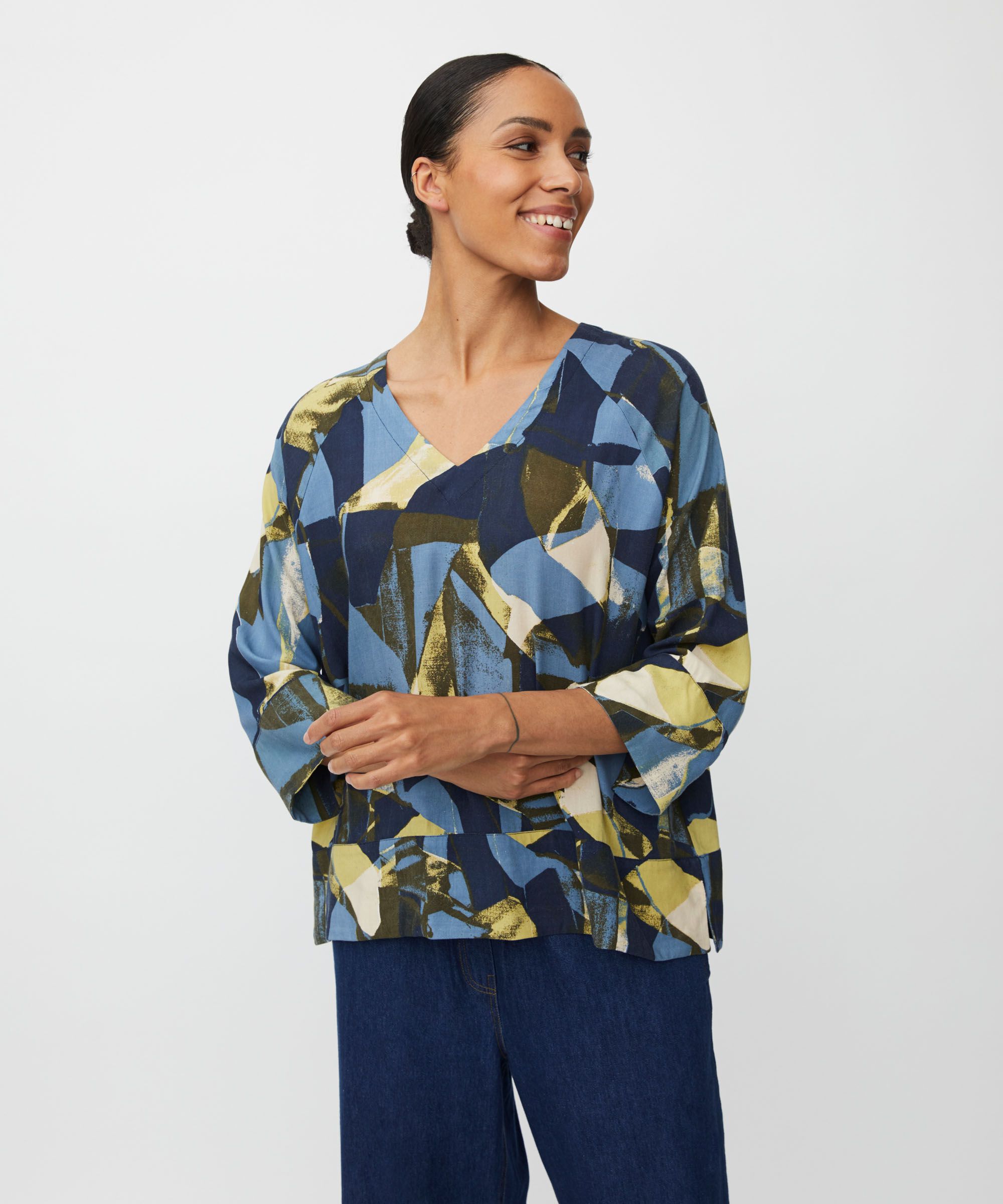 Benika Blouse, Proven Blue