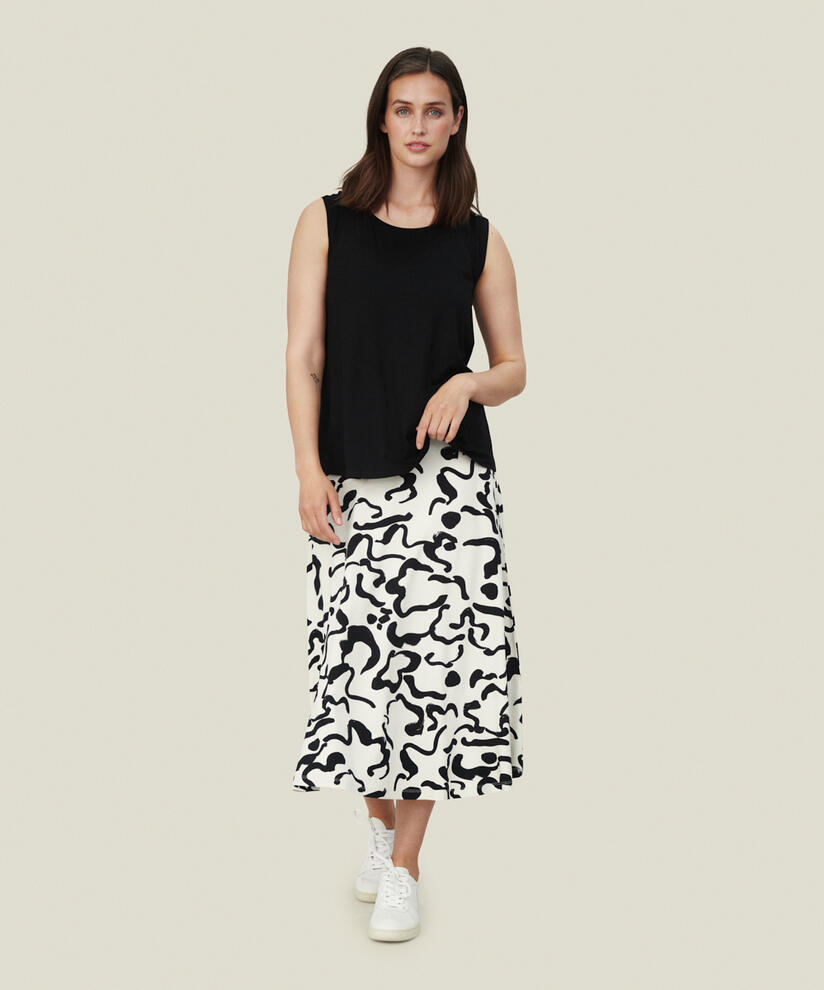 SABRINA JERSEY SKIRT, Black