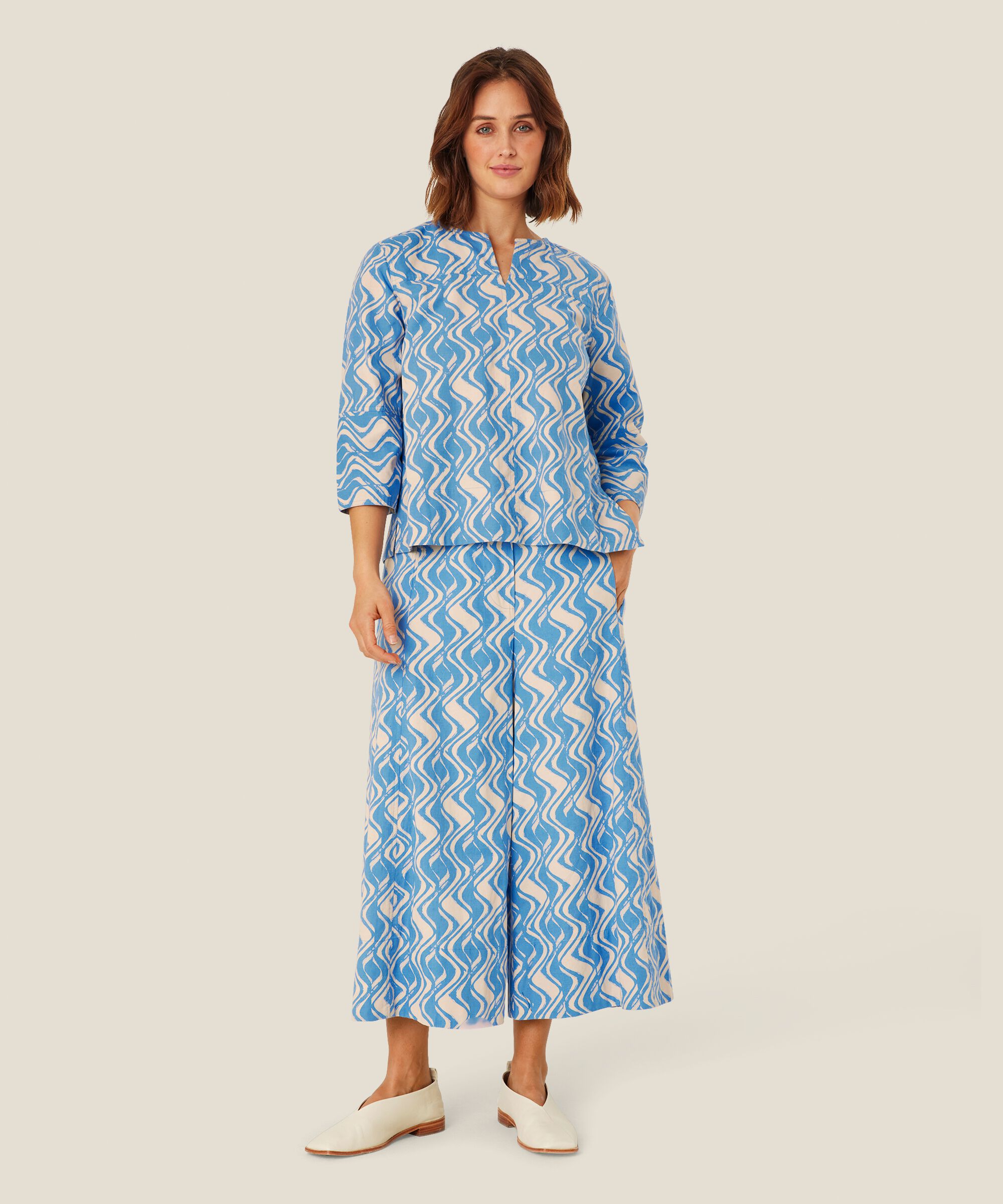 Portia Trousers, Blue Bonnet