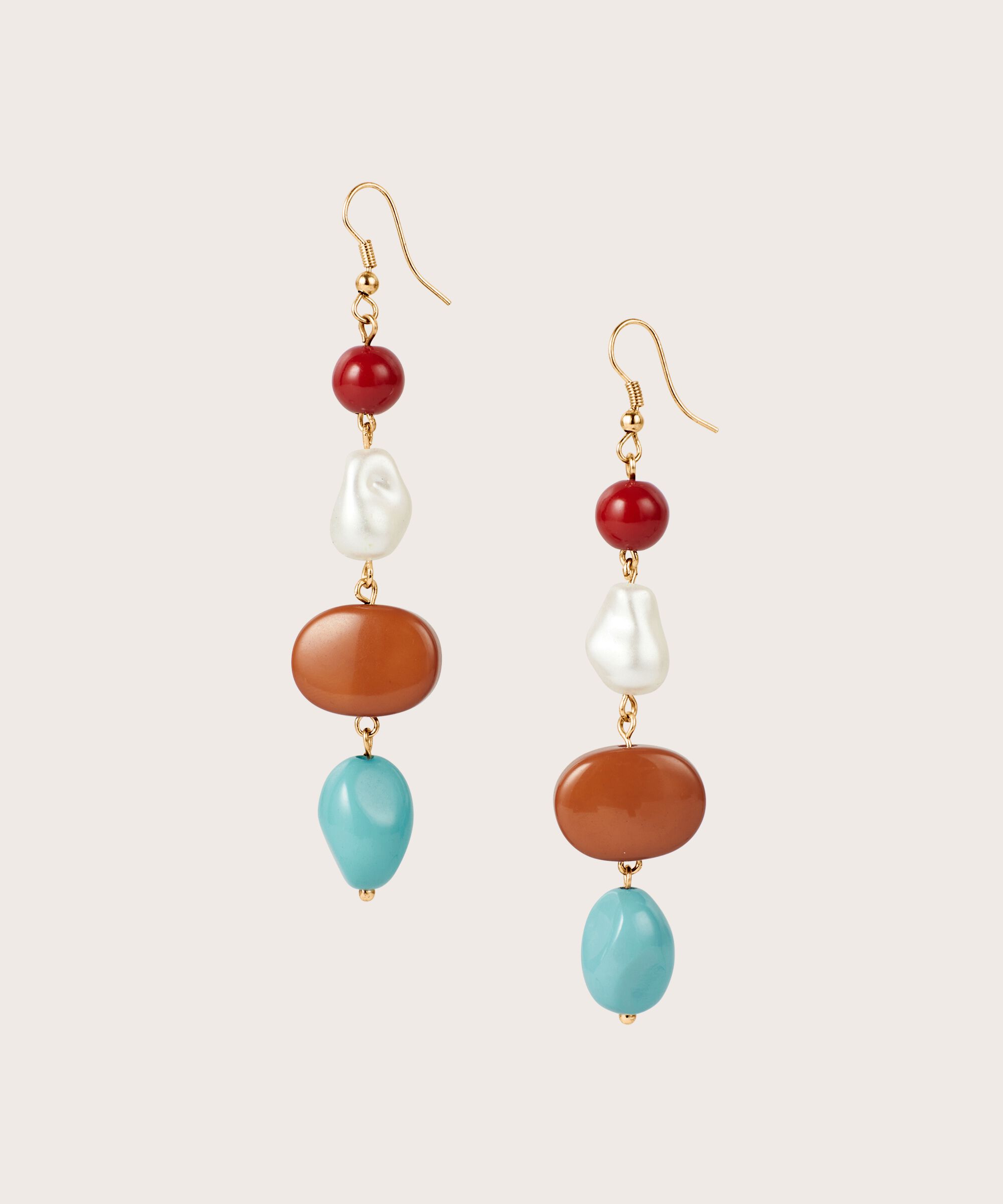Reley Earrings, Aqua