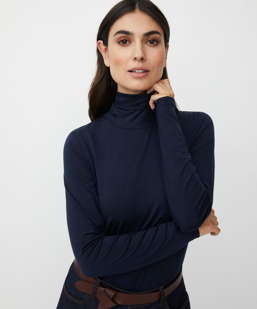 Brooklyn JERSEY Top, Navy Blazer