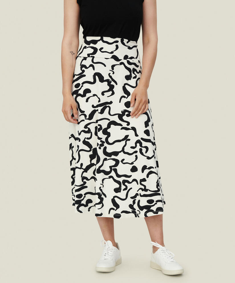 SABRINA JERSEY SKIRT, Black