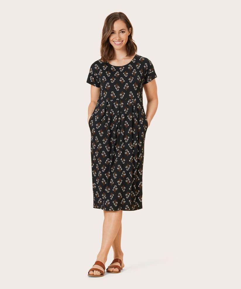 OLNIA JERSEY DRESS, Bronze Brown