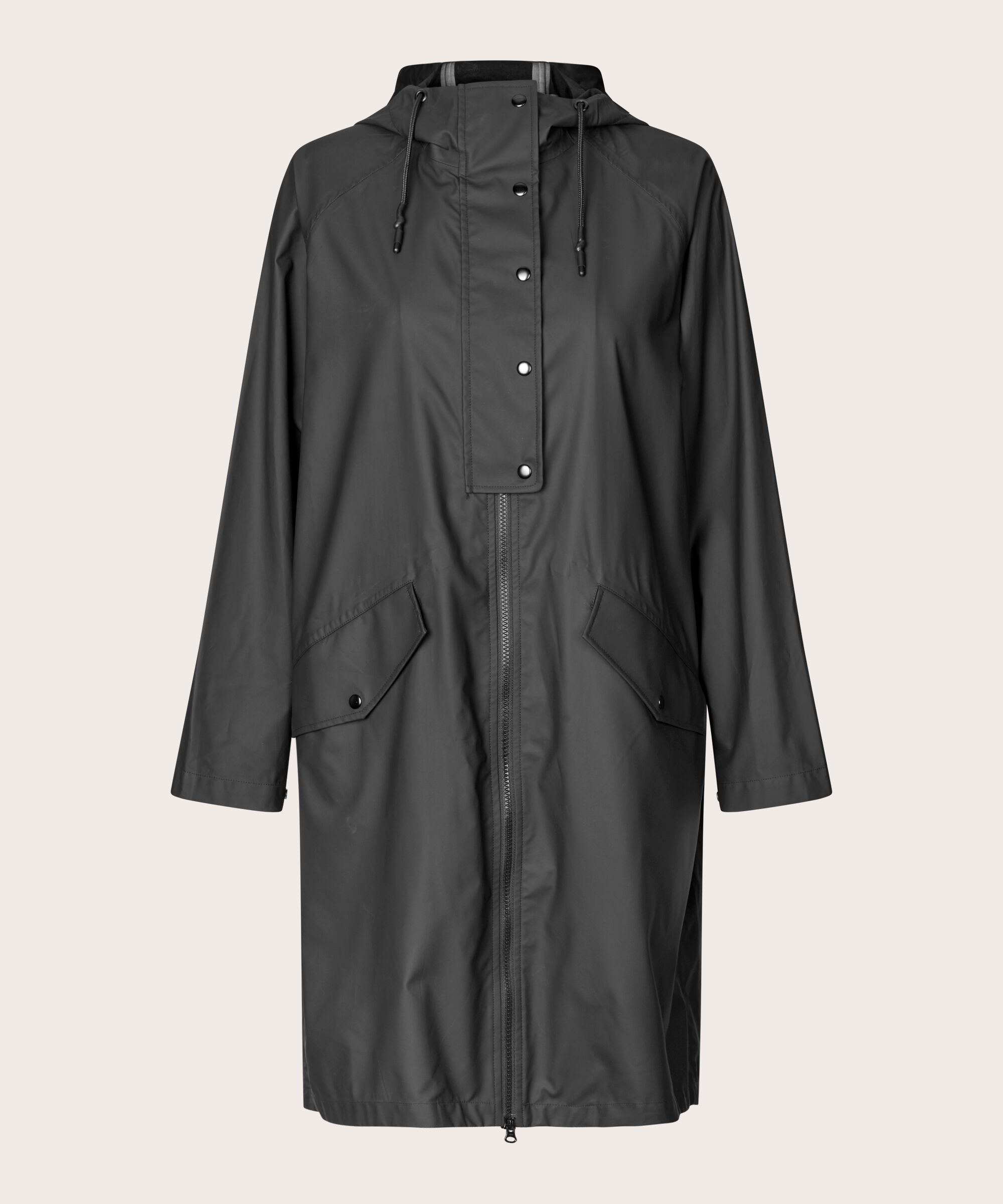Theia Rain Coat, Black