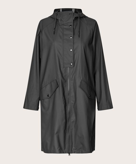 Theia Rain Coat, Black