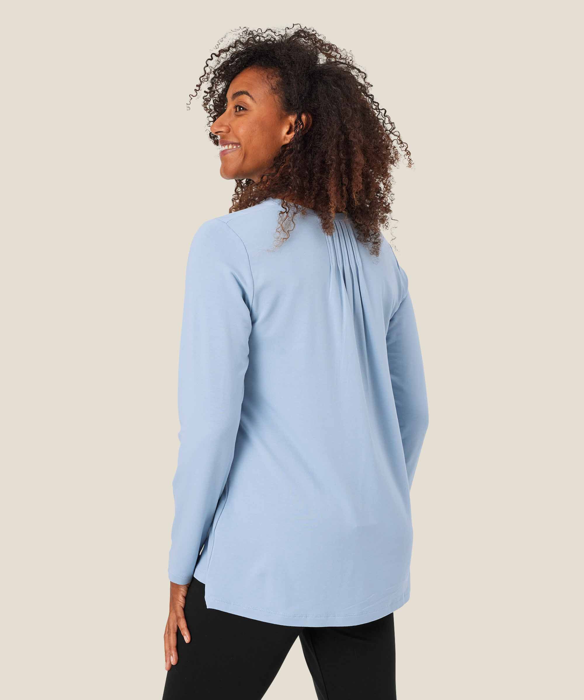 Berta JERSEY Top, Blue Fog