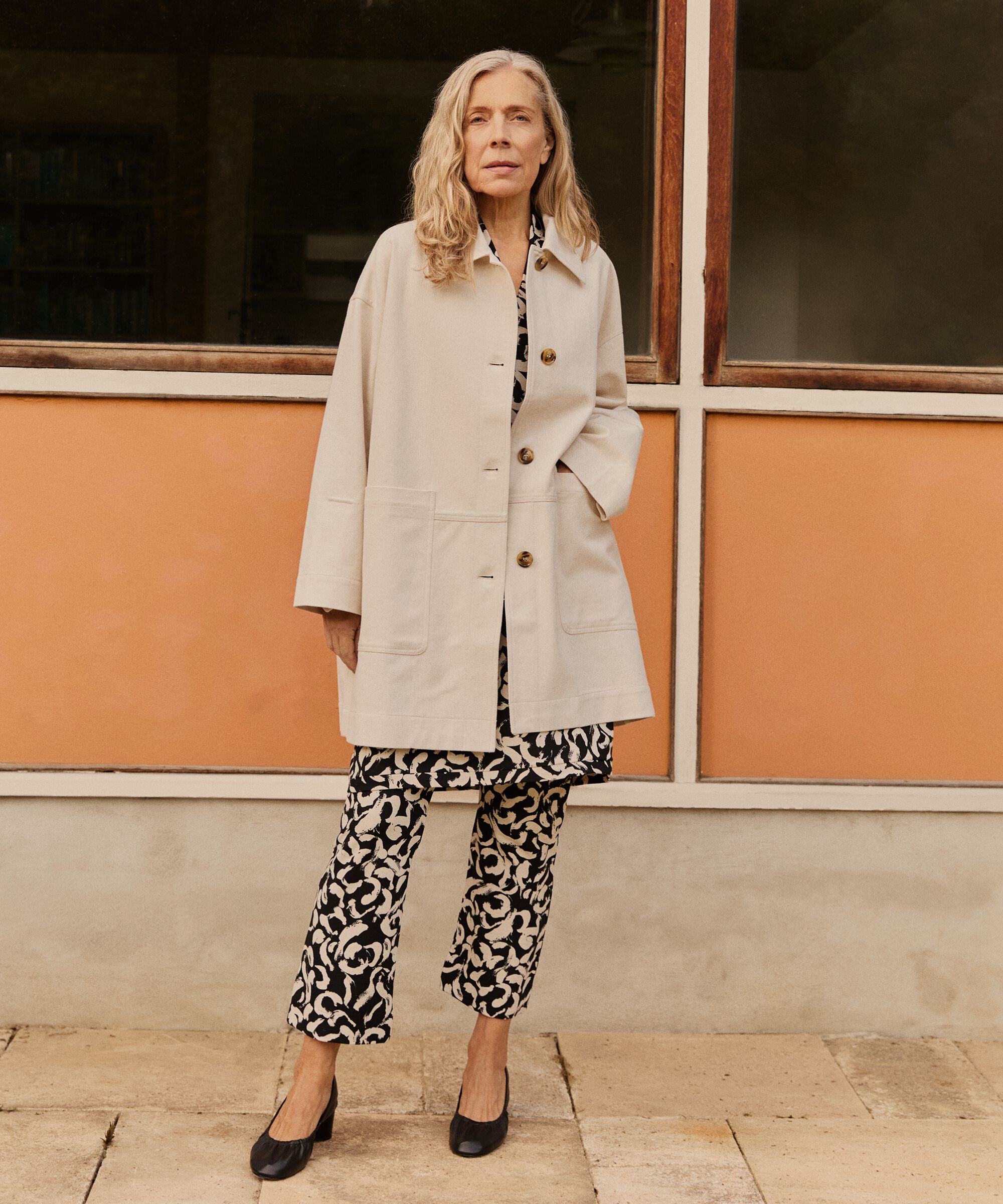 Teddie Coat, Oyster White