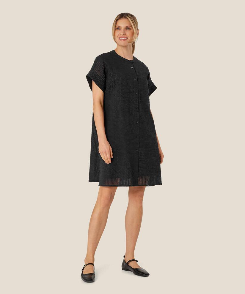 Nayla Shirt Dress, Black