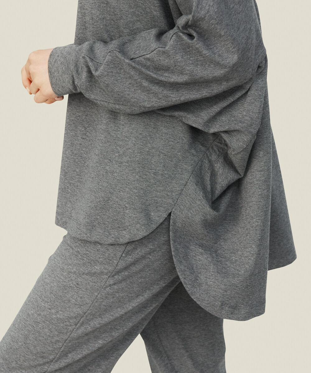 DEMA JERSEY TOP, M. Grey mel.