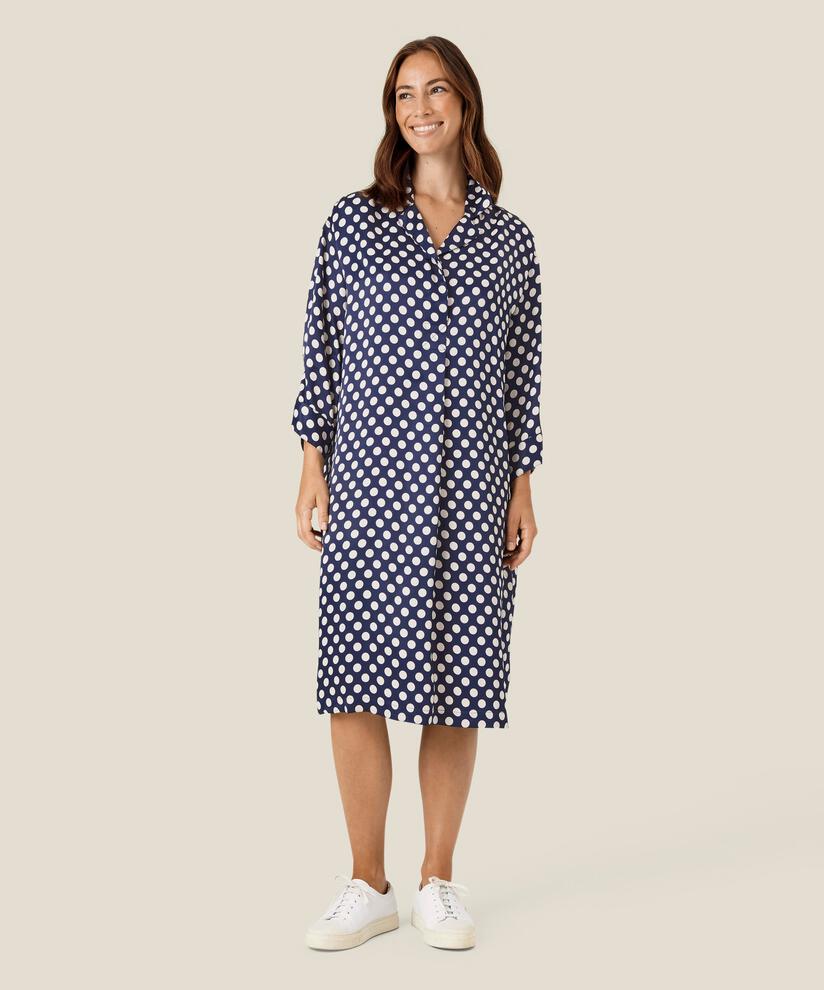 Nodile Dress, Navy Blazer