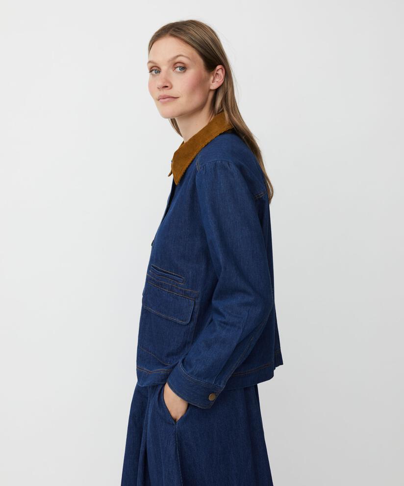 Julemi Denim Jacket, Dark Denim