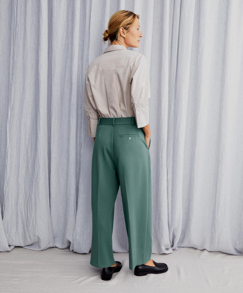 Perlinam JERSEY Trousers, Balsam Green
